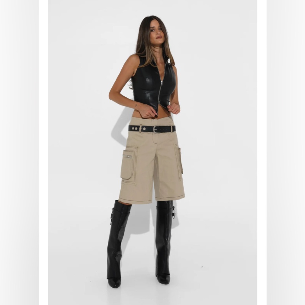 byDYLN Khaki Cargo Shorts